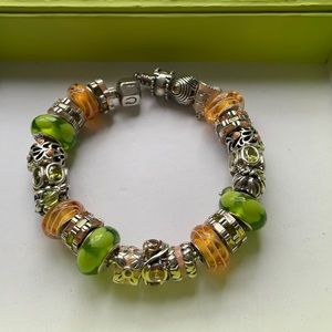 Orange and green Chamilia bracelet
